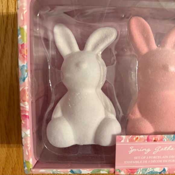Spring Gatherings Set of 3 Small Porcelain Easter Bunnies - Picture 2 of 6